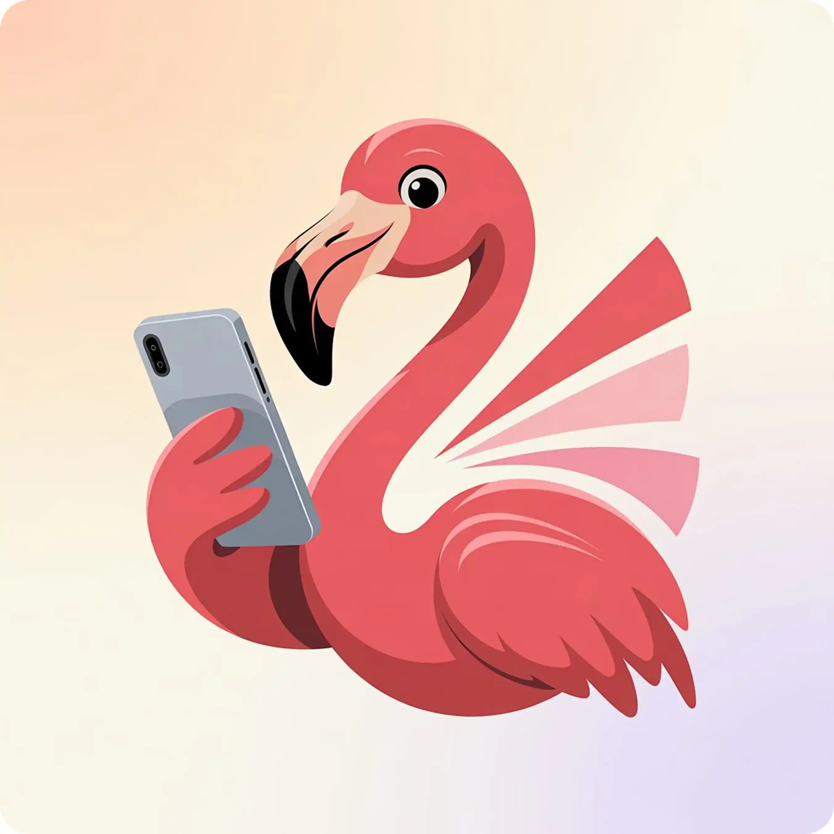 Mascotte Lexi avec smartphone